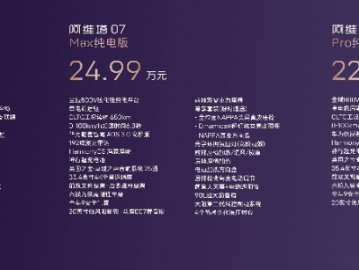 阿维塔07正式上市,21.99万元起售